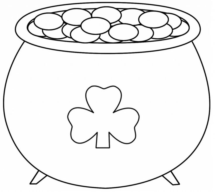 Pot of gold coloring pages