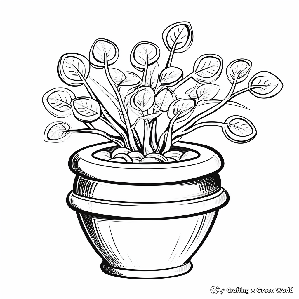 Pot of gold coloring pages