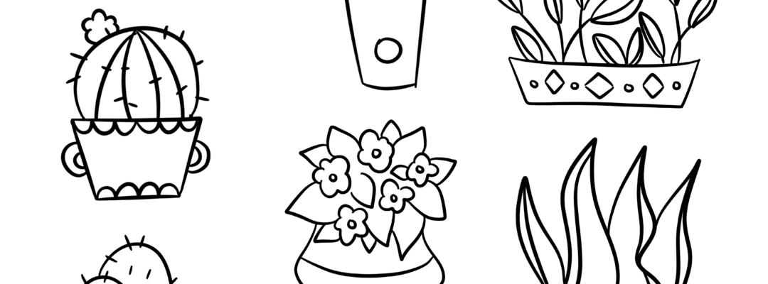 Tag plant pot coloring page scyap