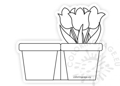 Paper flower pot template
