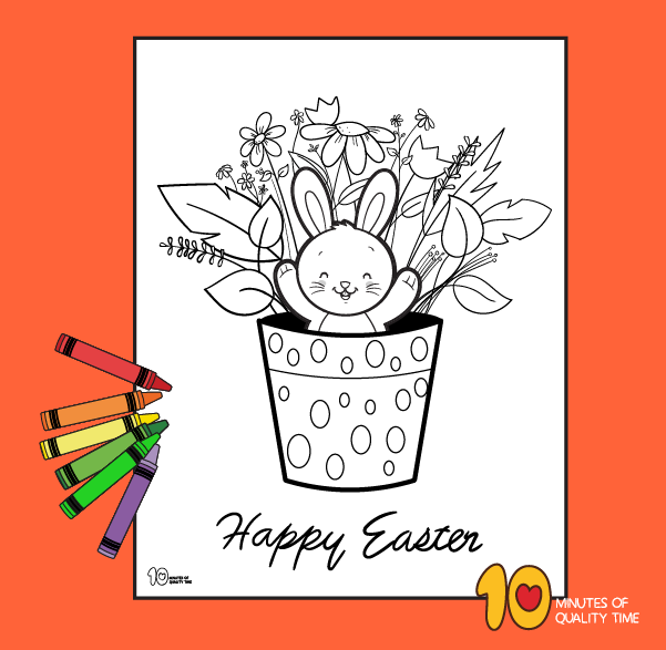 Easter bunny in a flower pot â minutes of quality time