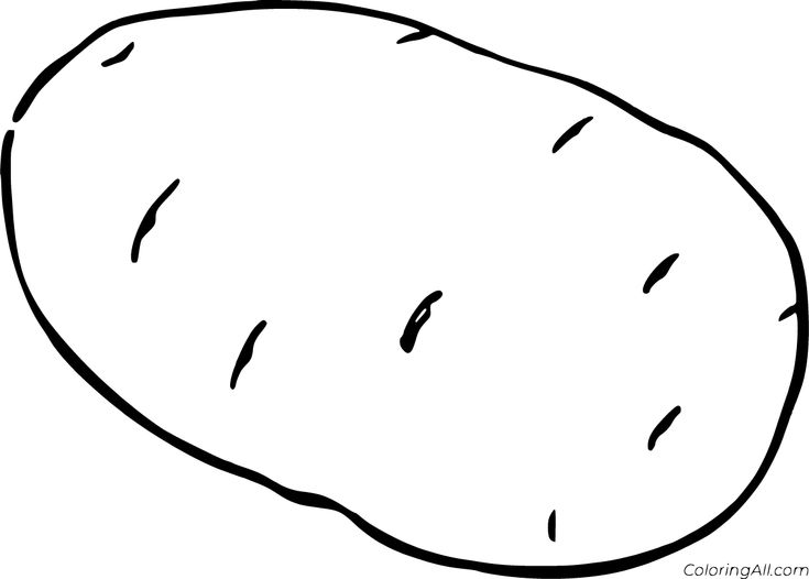 Easy potato coloring page