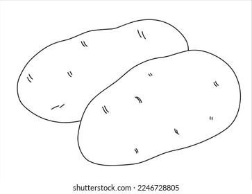 Cartoon potato coloring book vector illustration stock vector royalty free