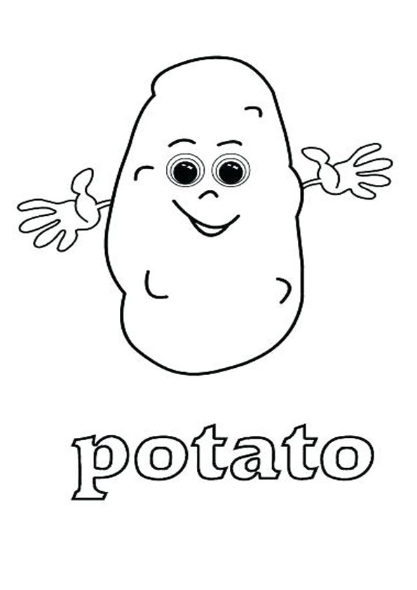 Coloring pages animated potato coloring page