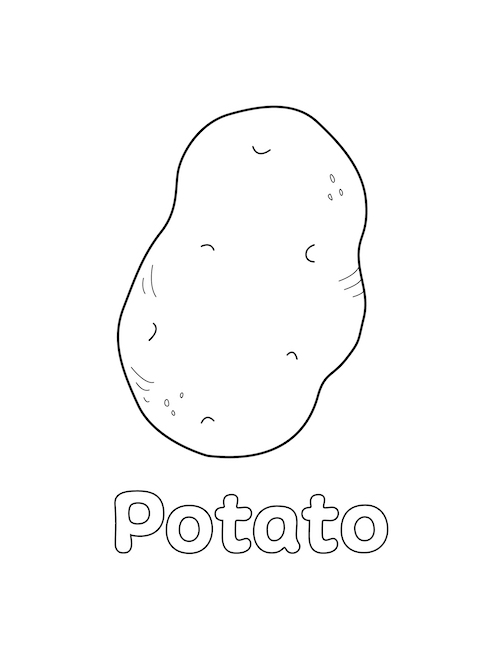 Potato coloring page