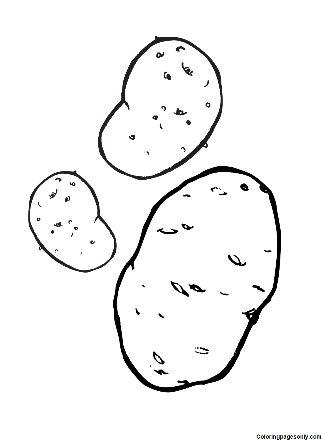 Potato coloring pages printable for free download