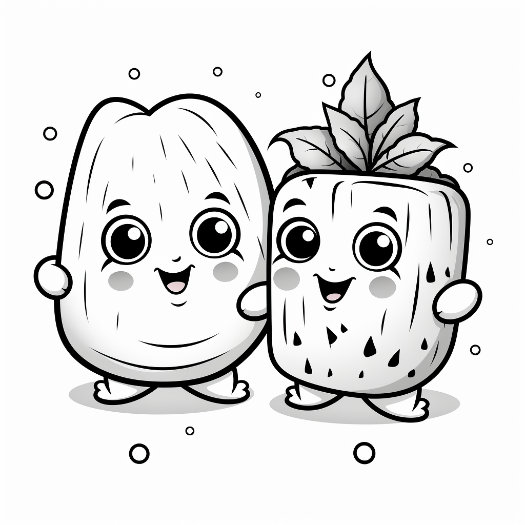 Chip and potato coloring pages