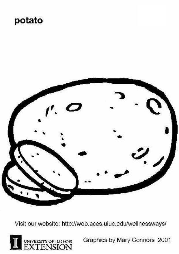 Coloring page potato