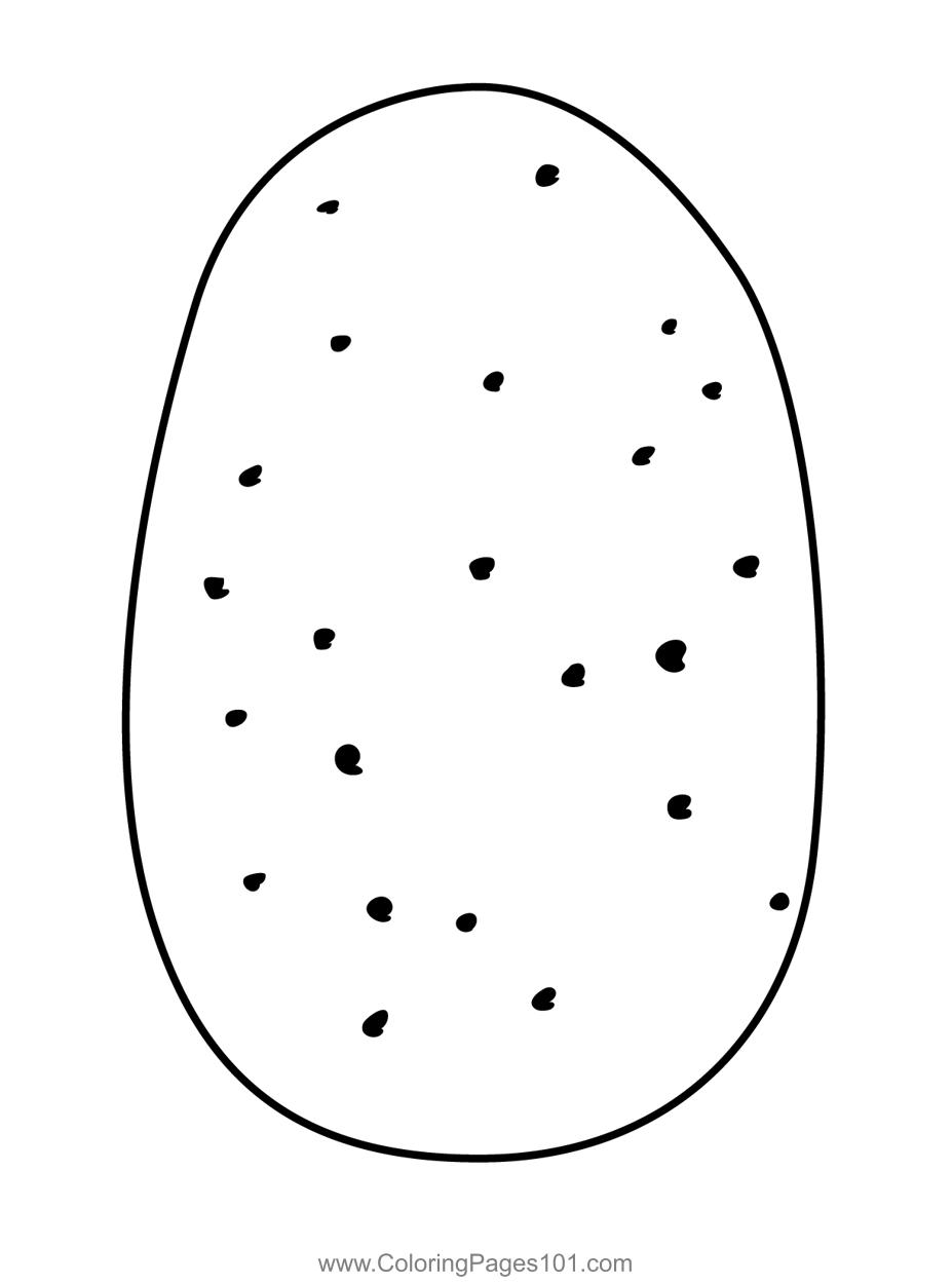 Potato coloring page for kids