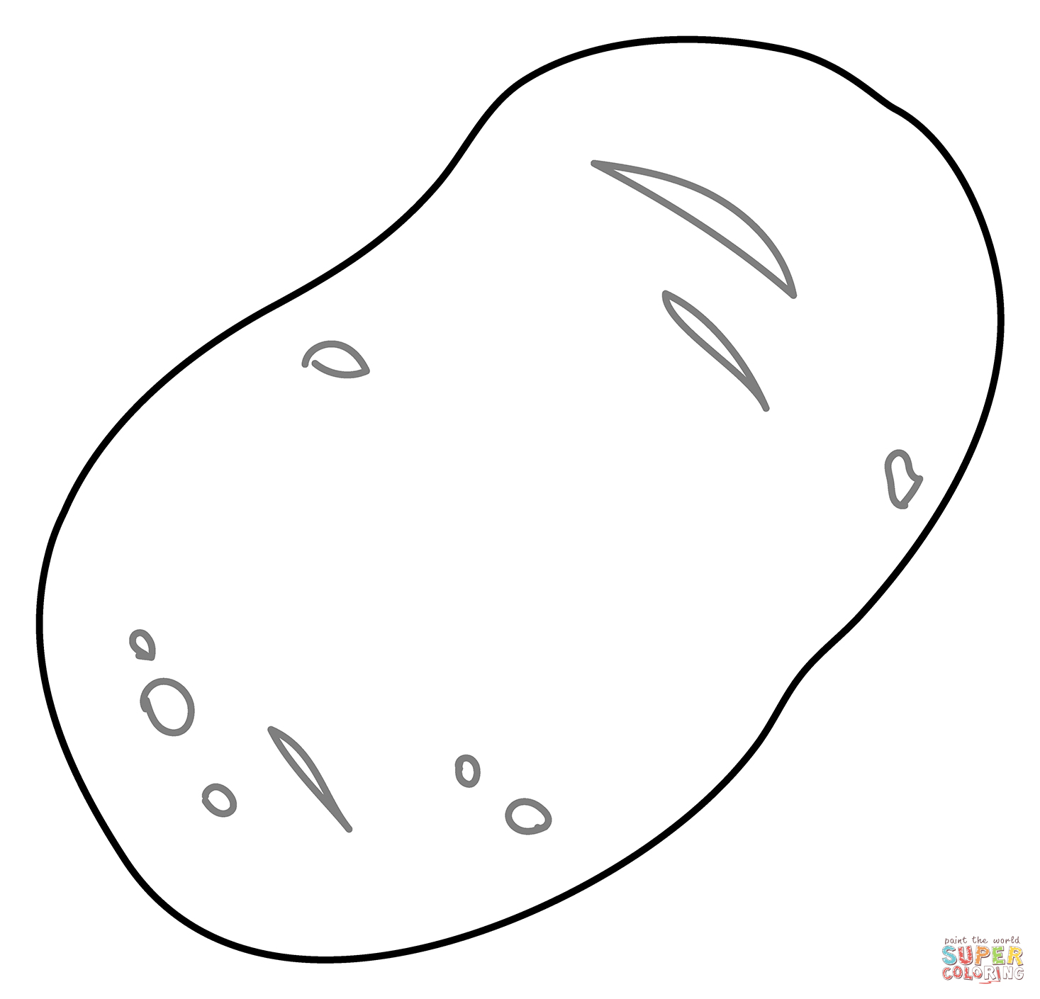 Potato emoji coloring page free printable coloring pages