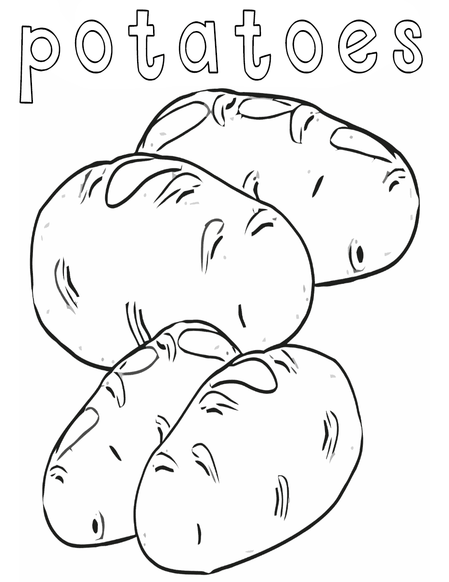 Coloring pages coloring with potato plant coloring pages