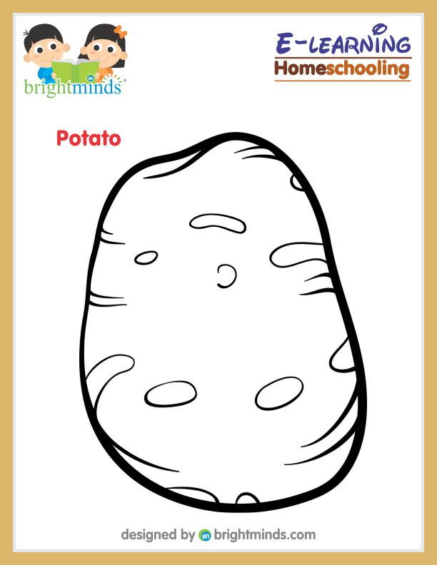 Potato coloring sheet bright minds platform