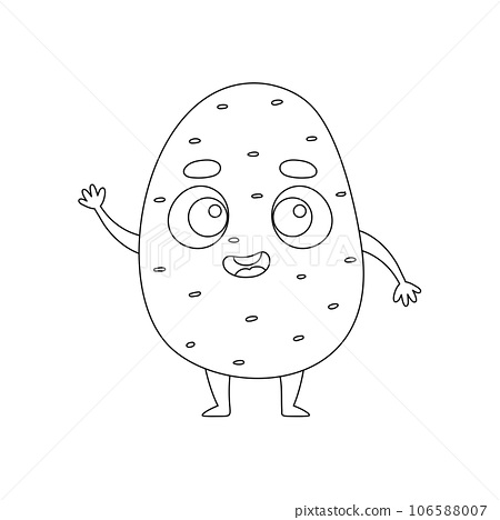 Coloring page funny potato coloring book for