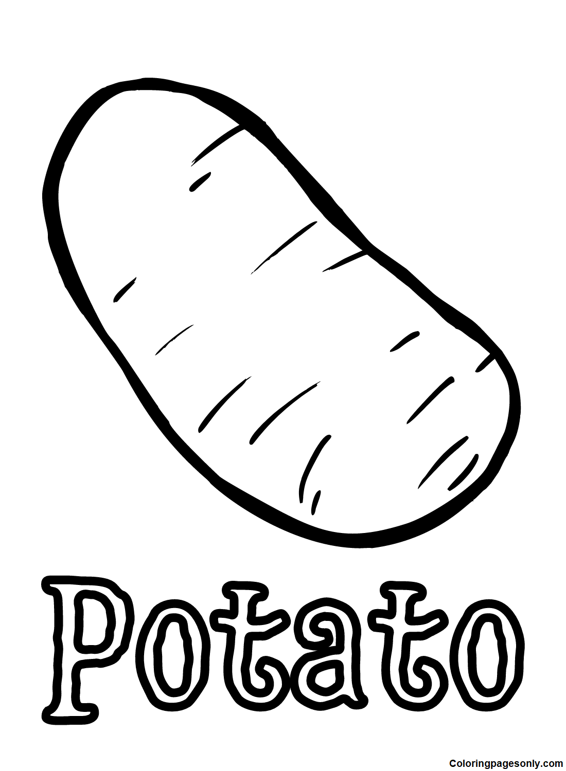 Potato coloring pages printable for free download