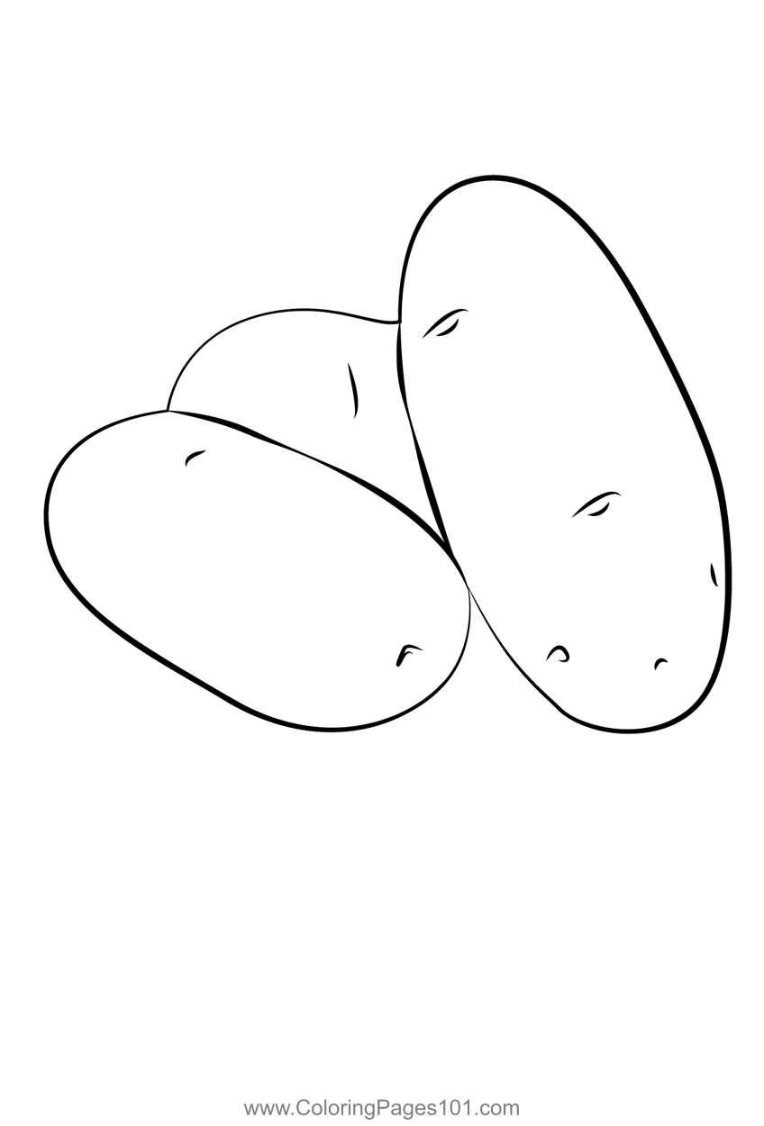 Potatoes coloring page for kids