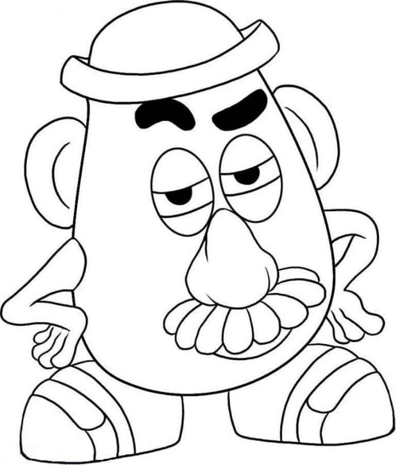 Mr potato head toy story coloring page