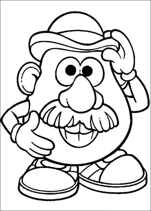 Mr potato head gentleman coloring page