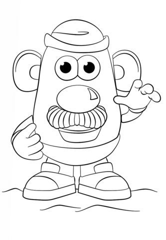 Mr potato head coloring page free printable coloring pages