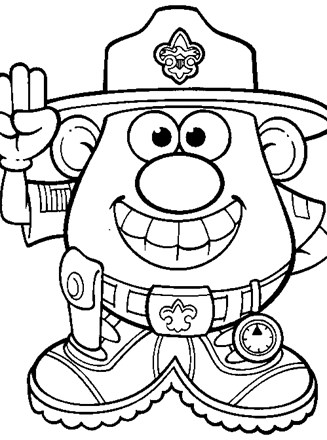 Mr potatohead coloring page