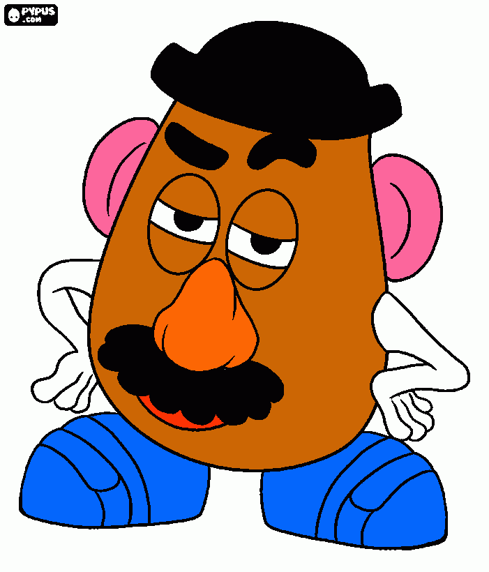 Mr potato head coloring page printable mr potato head