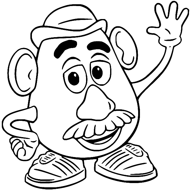 Mr potato head coloring pages printable for free download