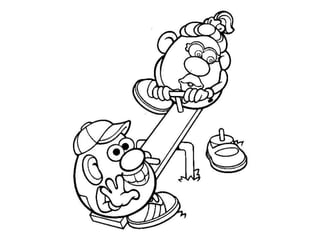 Mr potato head colouring pages and kids colouring activities ppt