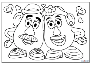Free printable mr potato head coloring pages for kids