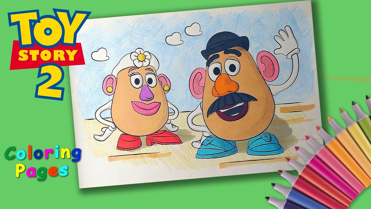 How to coloring r and rs potato head toystory coloring pages forkids