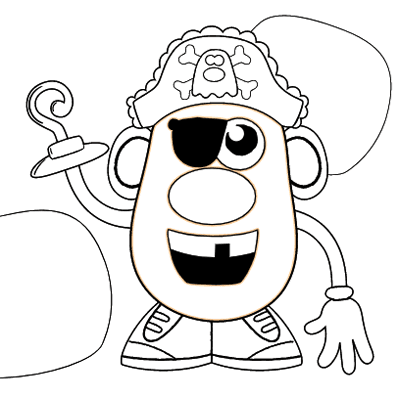 Mr potato head coloring page