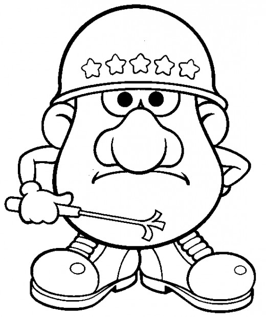 Mr potato head coloring pages