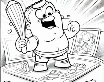 Color your own adventures instant downloadable cartoon coloring pages digital artworks