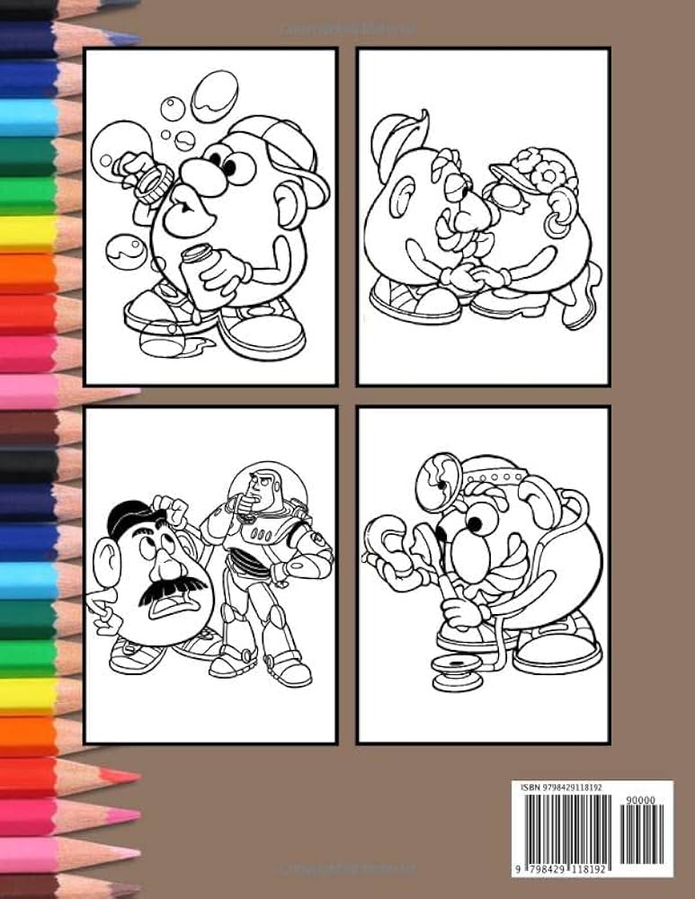 Mr potato head coloring book a cool coloring book with many illustrations of mr potato head for fans of all ages to relax and relieve stress nickel hardy books