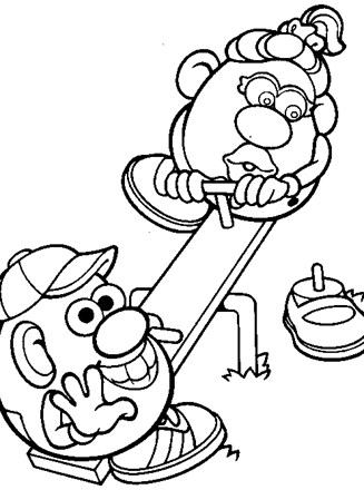 Mr potatohead coloring page