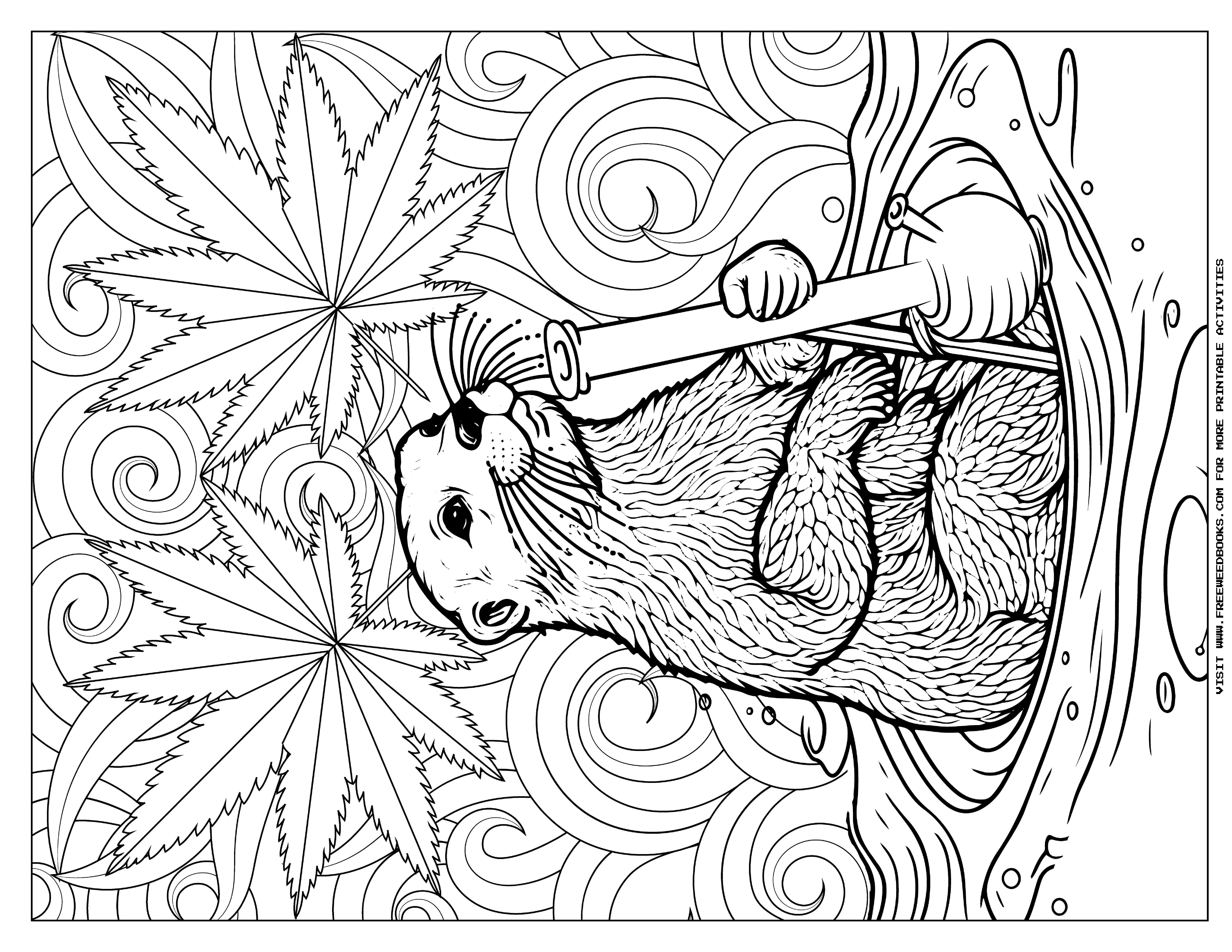 Coloring pages â free weed books