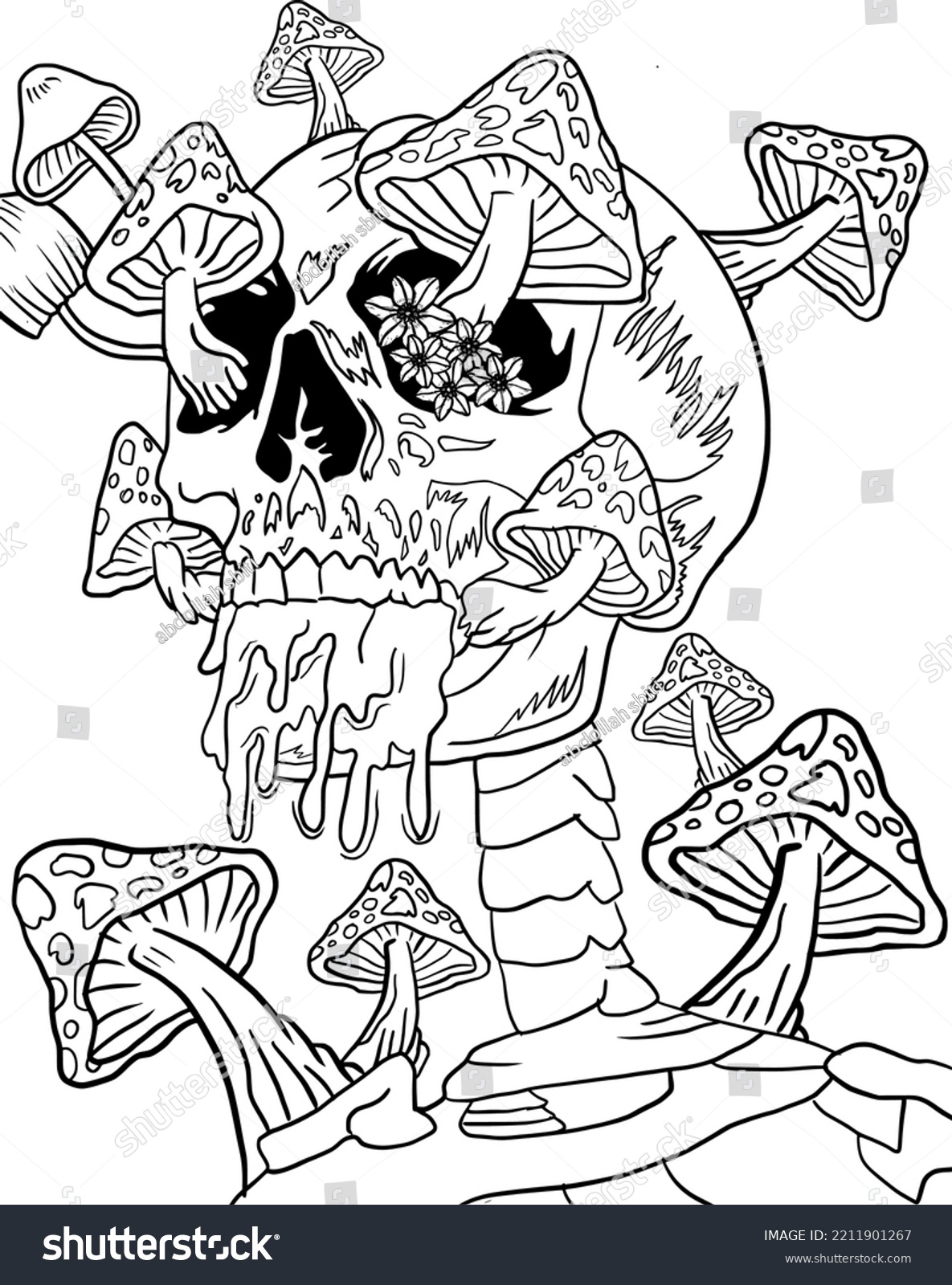 Stoner trippy coloring page fun coloring stock vector royalty free