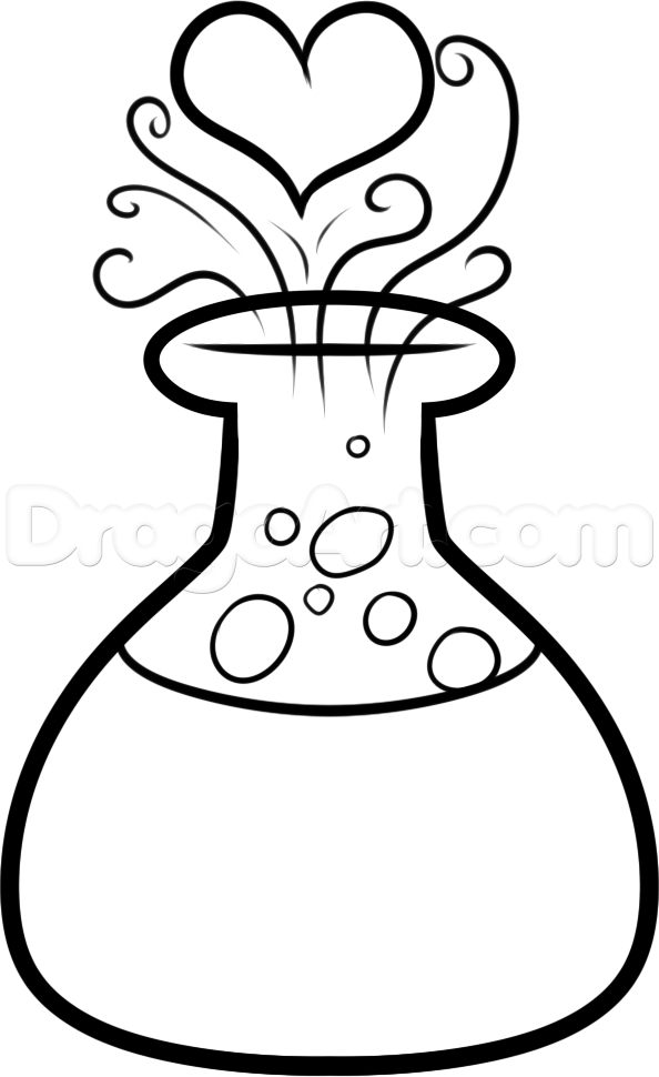 Love potion bottle drawing sketch coloring page bottle drawing drawings easy drawings