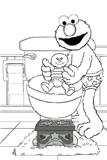 Pin by elsie poser on malebog elmo potty training kid coloring page potty