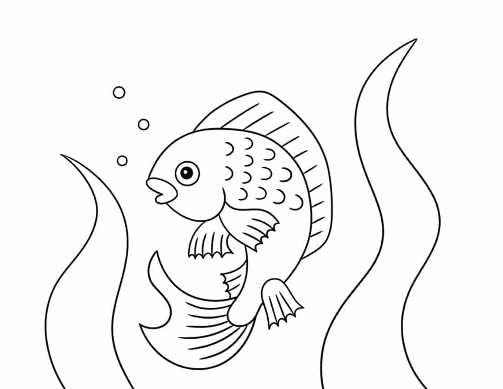 Free fish coloring pages â the hollydog blog