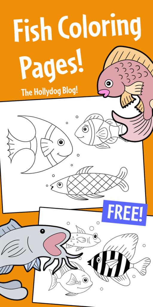 Free fish coloring pages â the hollydog blog