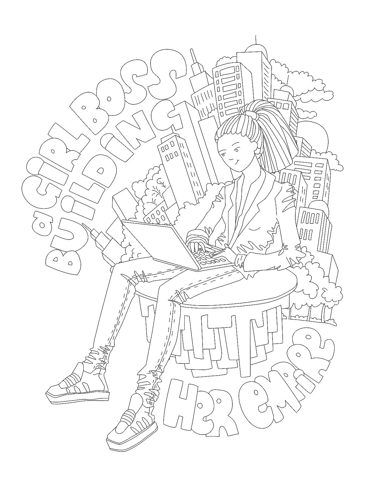 Printable adult coloring pages for strong women and girls who are changing the world printables mom