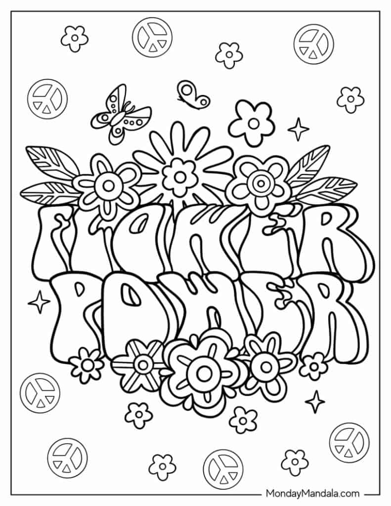 Peace coloring pages free pdf printables