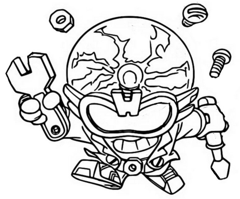 Coloring pages superthings power machines