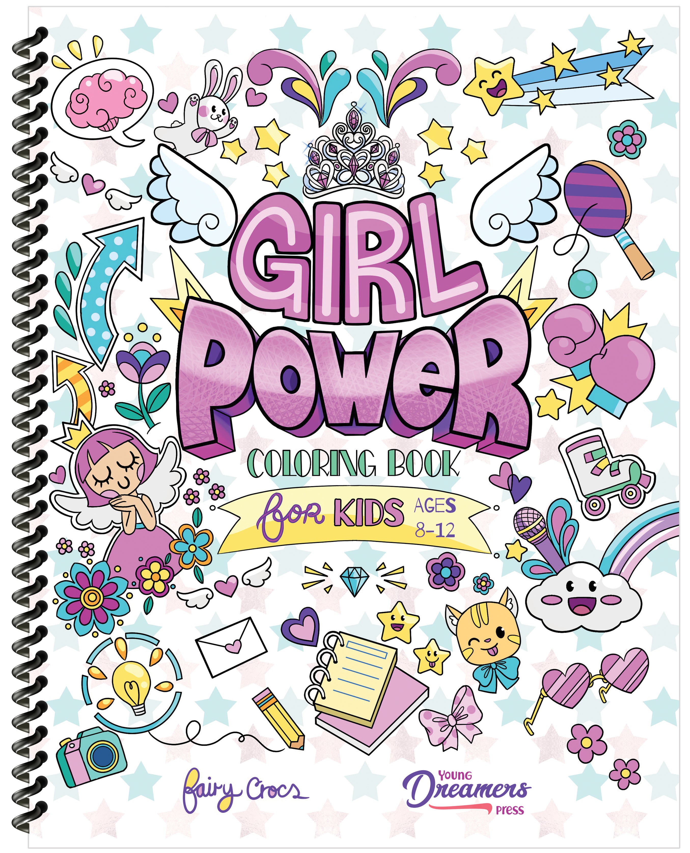 Girl power coloring book for kids ages