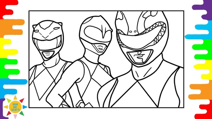 Power rangers power of heroic coloring pages