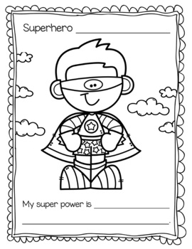 Superhero power to choose coloring page by lorraine lew tpt