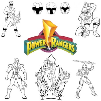 Mighty morphin power rangers adult coloring pages printable for kids