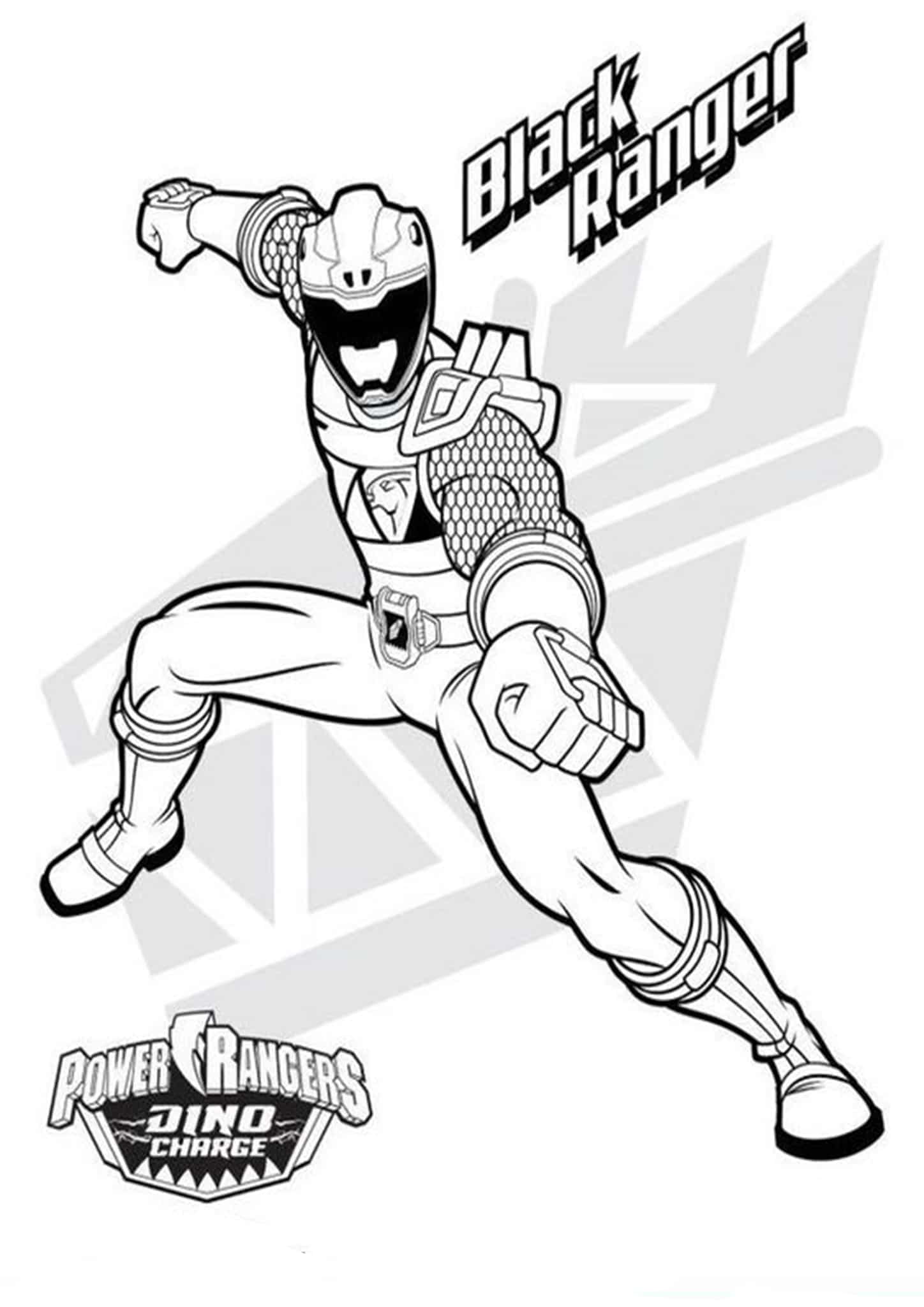 Free easy to print power rangers coloring pages