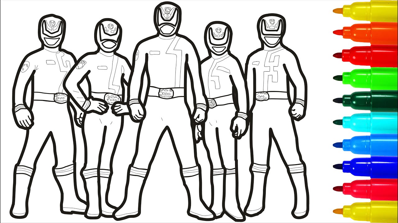 Power rangers spd coloring pages