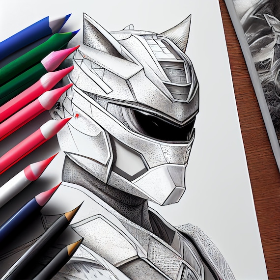 Power up your creativity dynamic power rangers coloring pages instant download pdf instant download