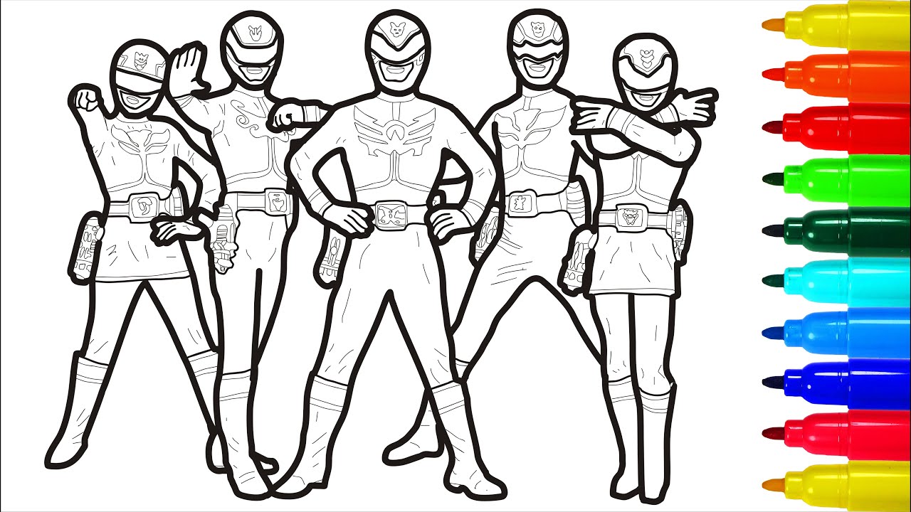 Power rangers megaforce coloring pages